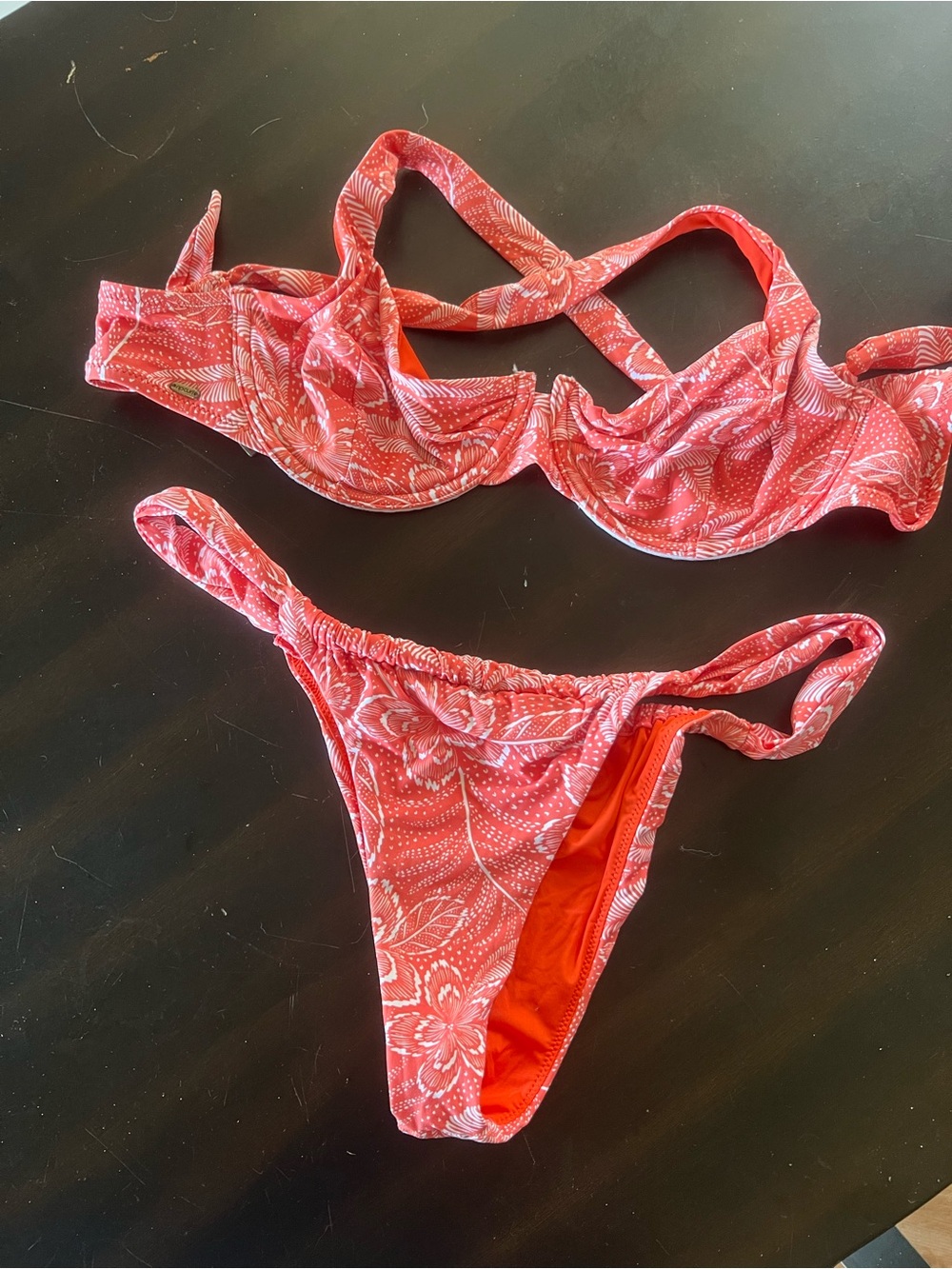 Rip Curl Red Floral Underwire Bikini Set